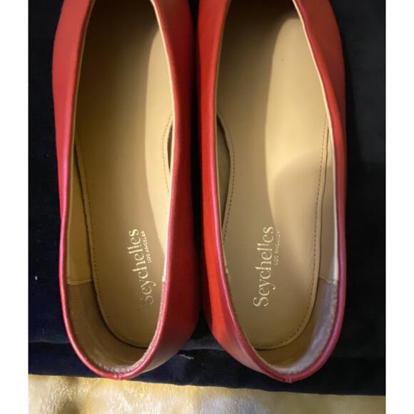 Seychelles “Dreamer” Women's Pull On Flat Cherry Red Shoe Size 8 Leather Comfort - Picture 5 of 11